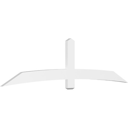 Ekena Millwork Bellingham Architectural Grade PVC Gable Bracket, 108"W x 27"H x 2"D x 6"F, 6/12 Pitch GBP108X27X0206BEL00